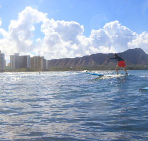 Surfing in Hawaii