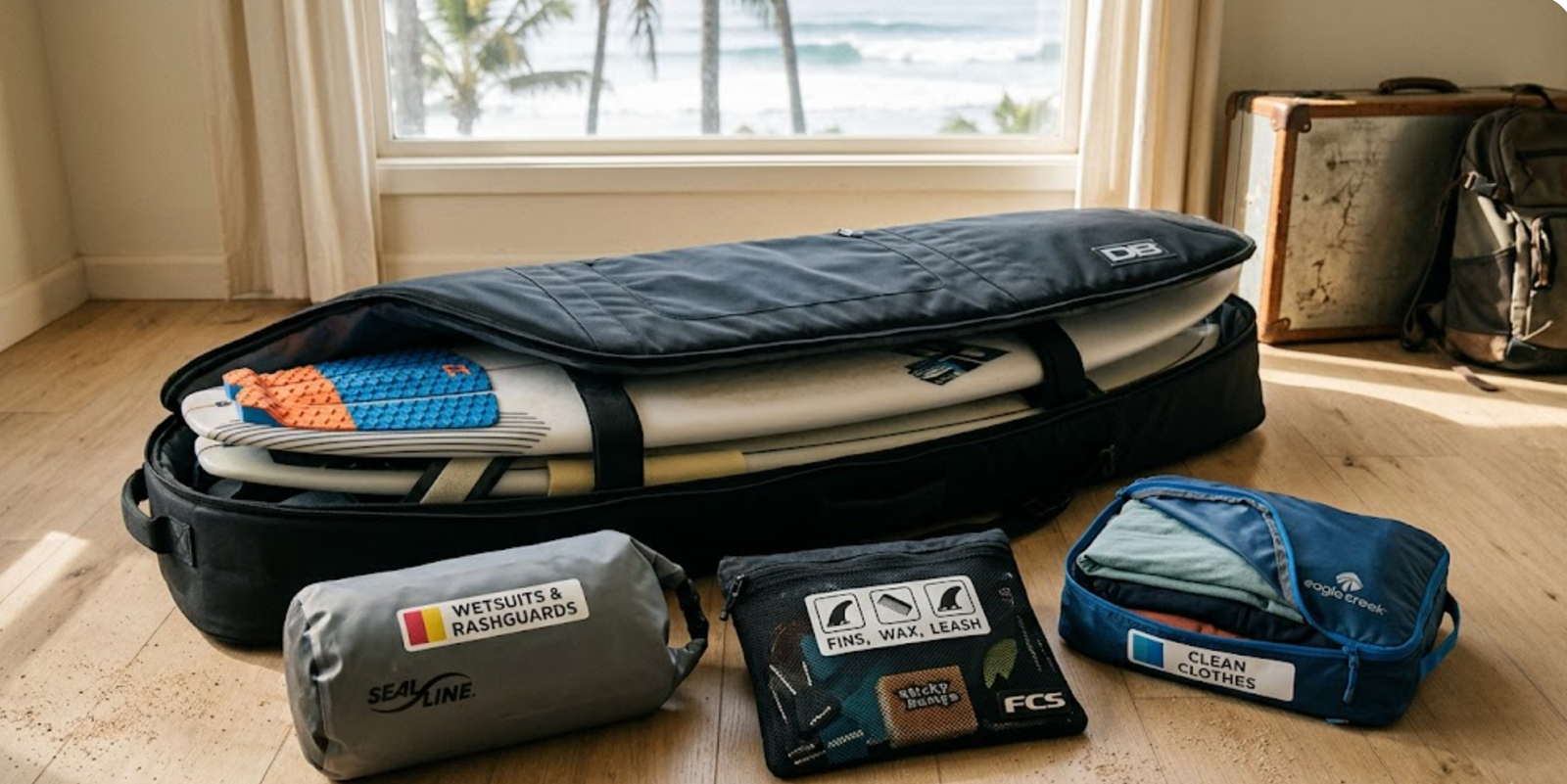 Efficient Packing System for Surf Travelers